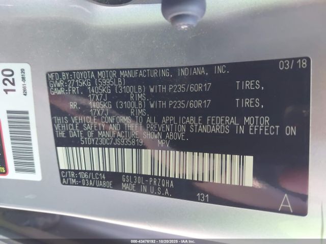 Toyota Sienna Xle Premium 8 Passenger Image 6