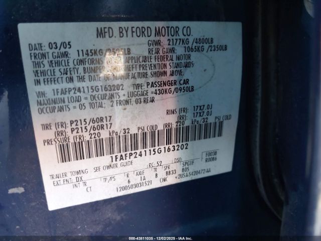 Ford Five Hundred Sel Image 3